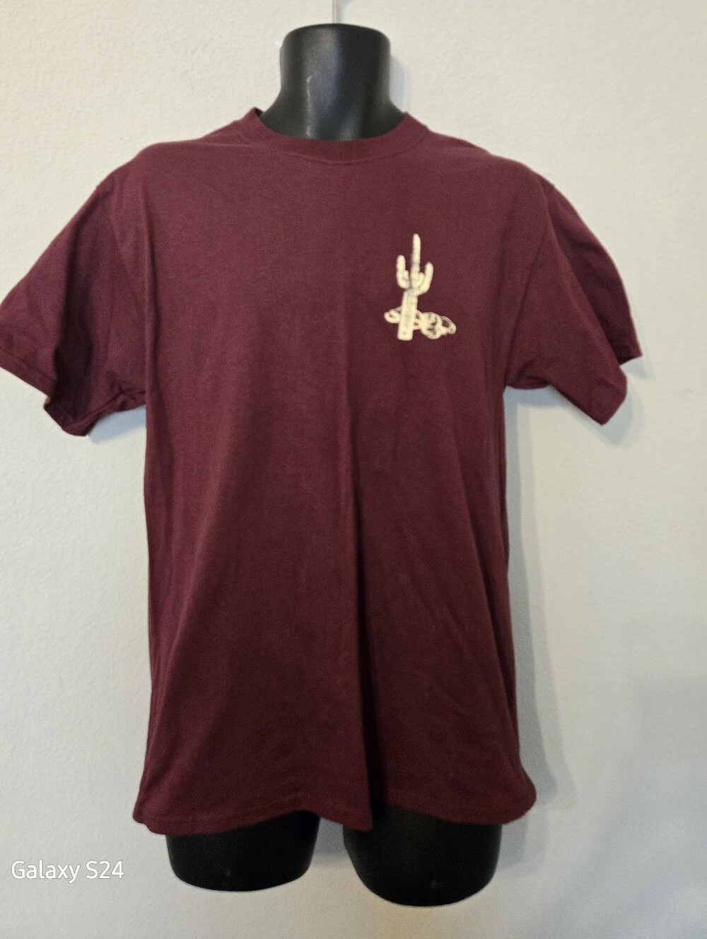 Zumiez Dravus Maroon Short Sleeve Tee with Desert Cactus Graphic